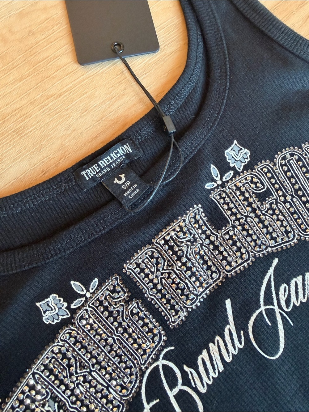 True Religion Crystal Ribbed Tank Top - Picture 2 of 4